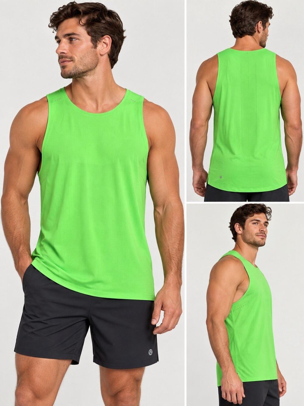 Lululemon Fast and Free Men’s Tank Top XL Neon Green Lightweight